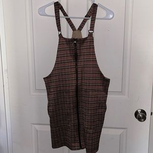 Zip up mini dress with pockets